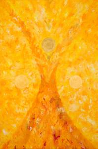 Auringon Jumalatar, 100*150 cm, akryyli ja glitteri. 